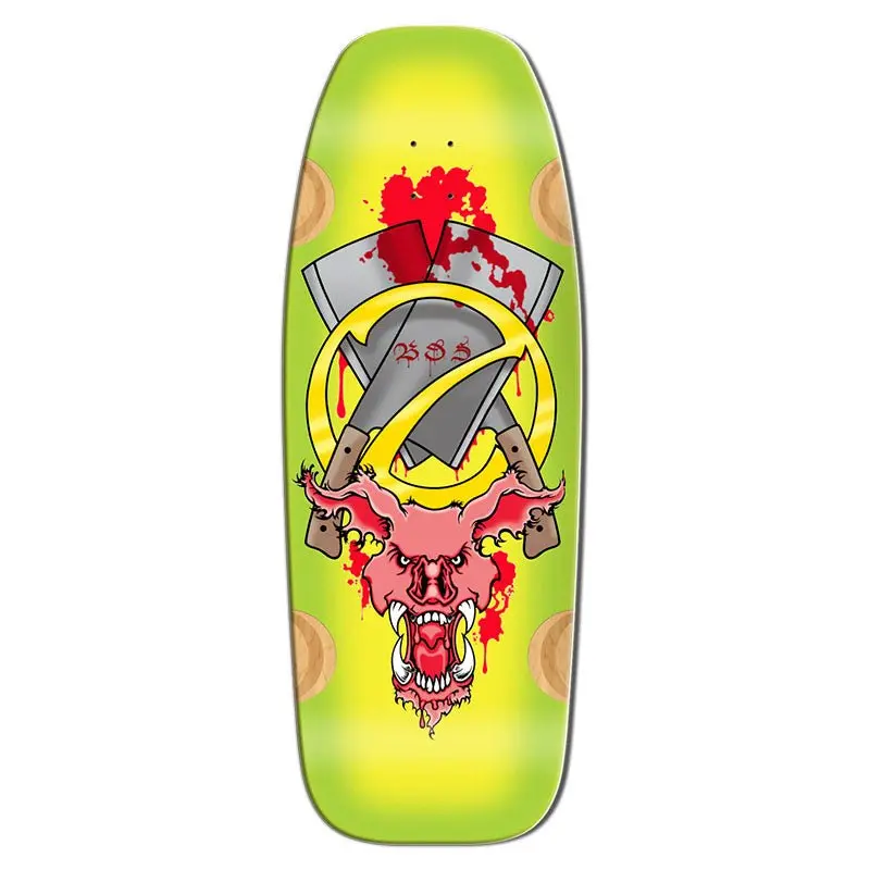 Bull Dog Skates 12" X 33" Evil Pig Green Skateboard Deck 1