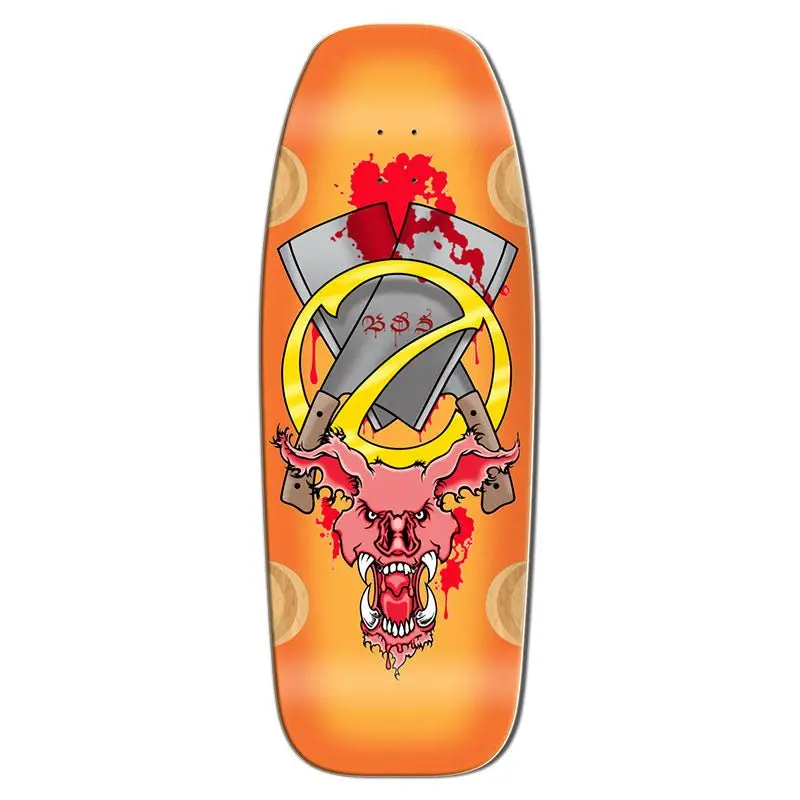Bull Dog Skates 12" X 33" Evil Pig Orange Skateboard Deck 1