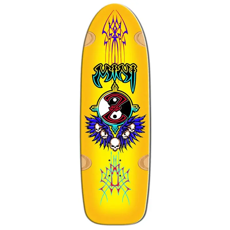Bull Dog Skates 9.5" X 30.5" Mini Z Yellow Skateboard Deck 1