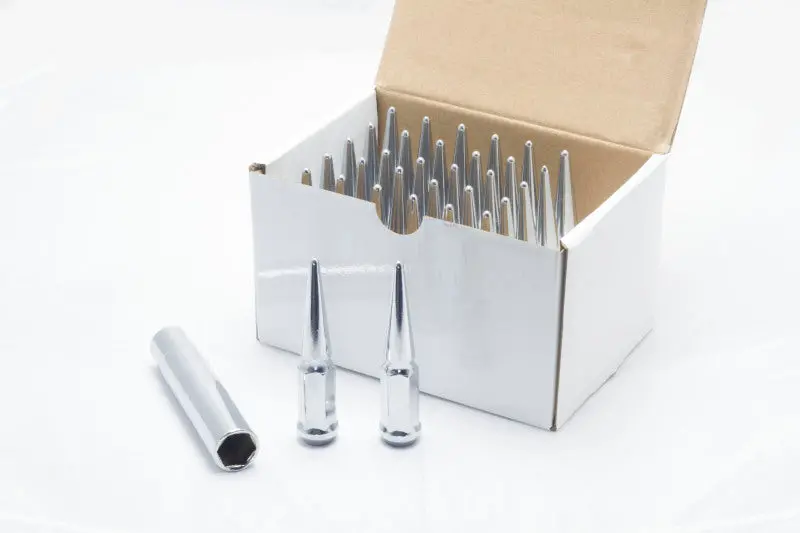 Wheel Mate Chrome Spiked Lug Nut Set – 32-Piece (9/16″ Thread) 1