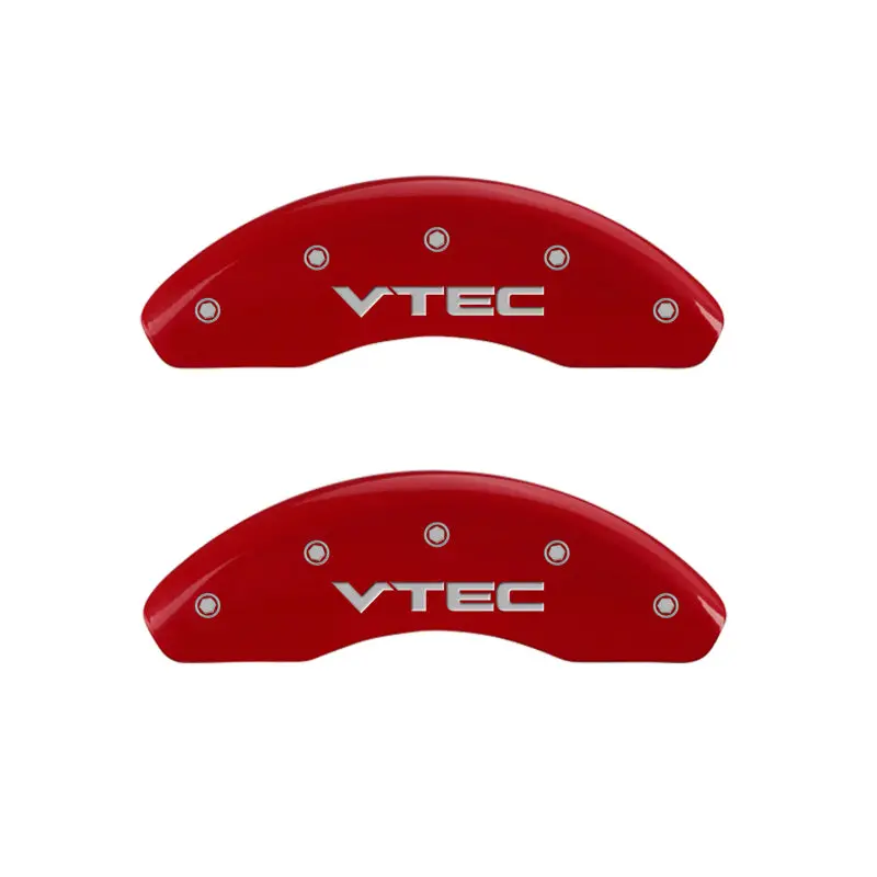 Mgp Engraved Caliper Covers – Front & Rear, Vtech Red Finish With Silver Chrome Accents 1