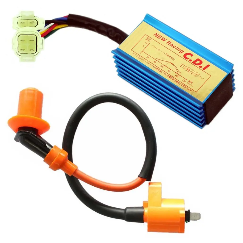 High Performance Racing Ignition Coil + Cdi Ac Gy6 50Cc - 110Cc 125Cc 150Cc 4-Stroke Engines Scooter Atv Moped Quad Pit Dirt Bike 1