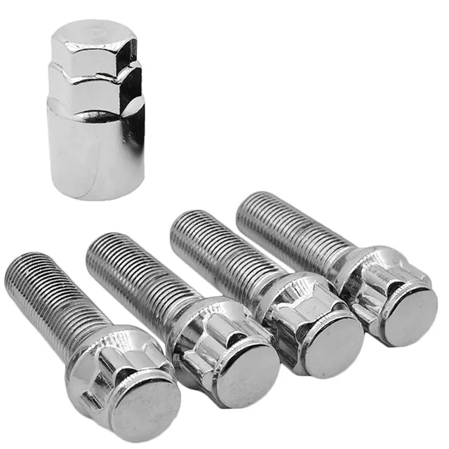 M12x1.5 Conical Seat Wheel Locking Bolts 28 Mm - 60 Mm Shank Length 1