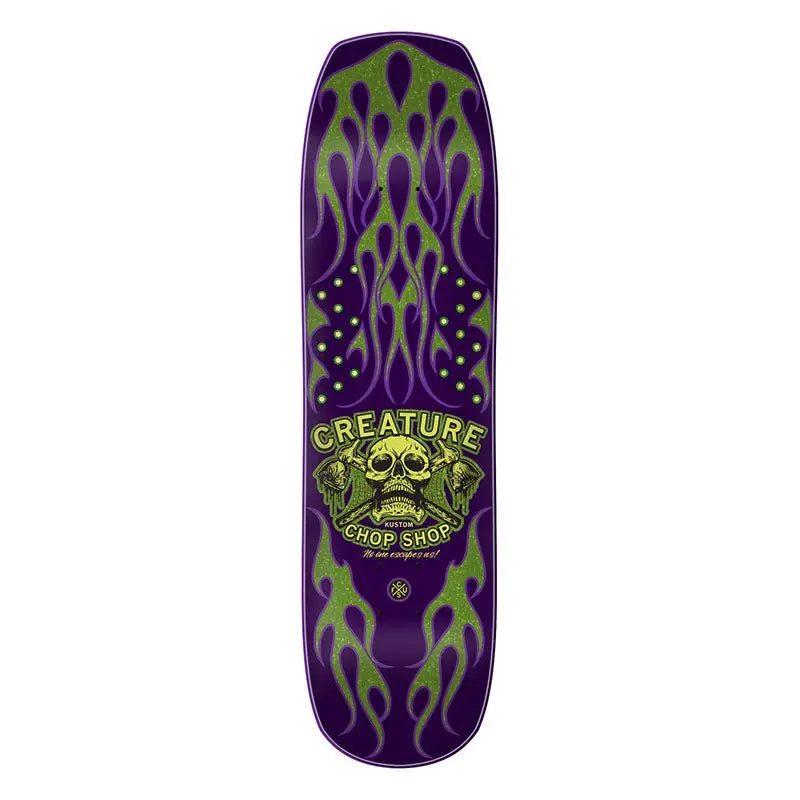 Creature 8.50" X 32.05" Chop Shop Flame Skateboard Deck 1