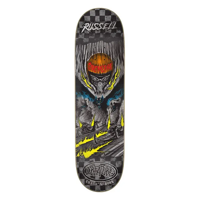 Creature 8.51" X 31.88" Russell Crash And Burn Skateboard Deck 1