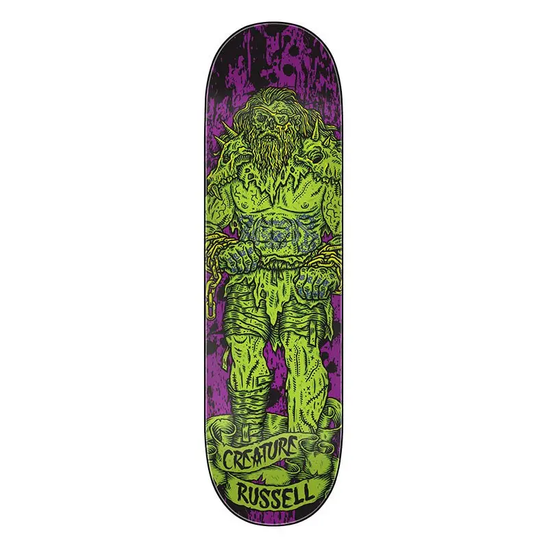 Creature 8.75" X 32.15" Russell Vikings Of Hesh Law Xx Pro Skateboard Deck 1
