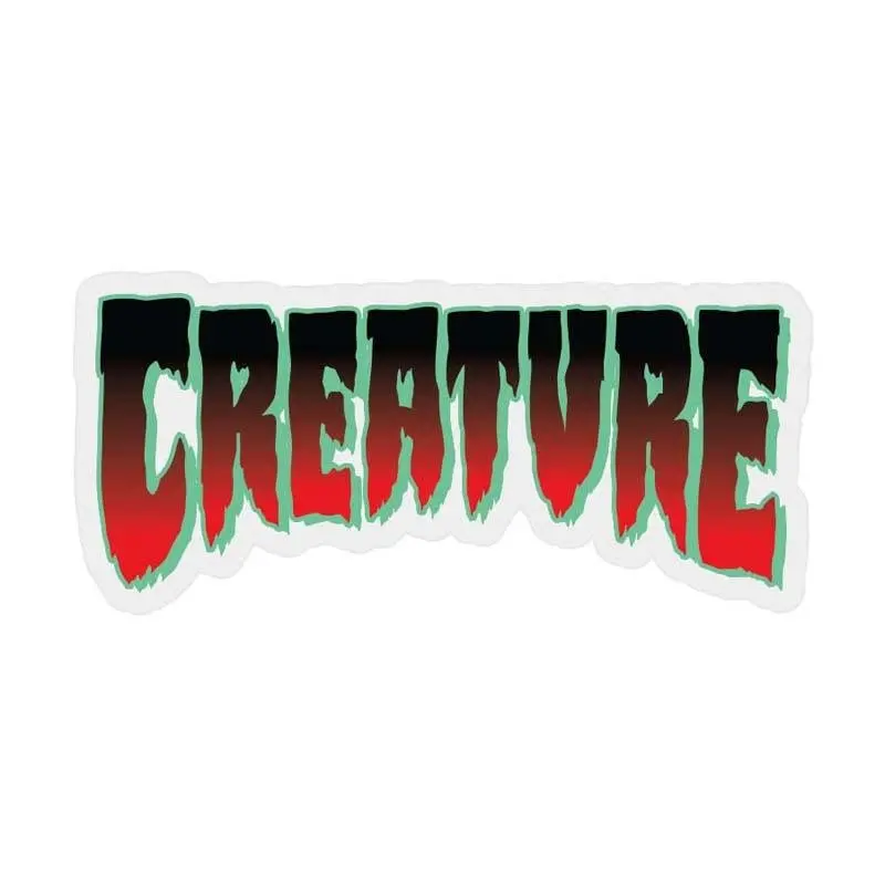 Creature Skateboards 1.9”X4.06" Logo Horror Mylar Red Sticker 1