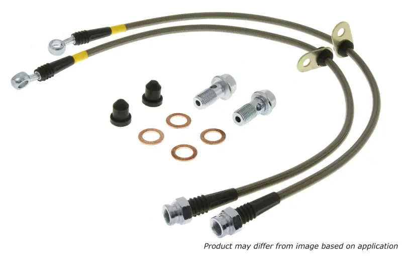 Stoptech Stainless Steel Front Brake Line Kit For 2004–2008 Cadillac Sts/Xlr/Xlr-V/Sls & 2005–2008 Corvette 1