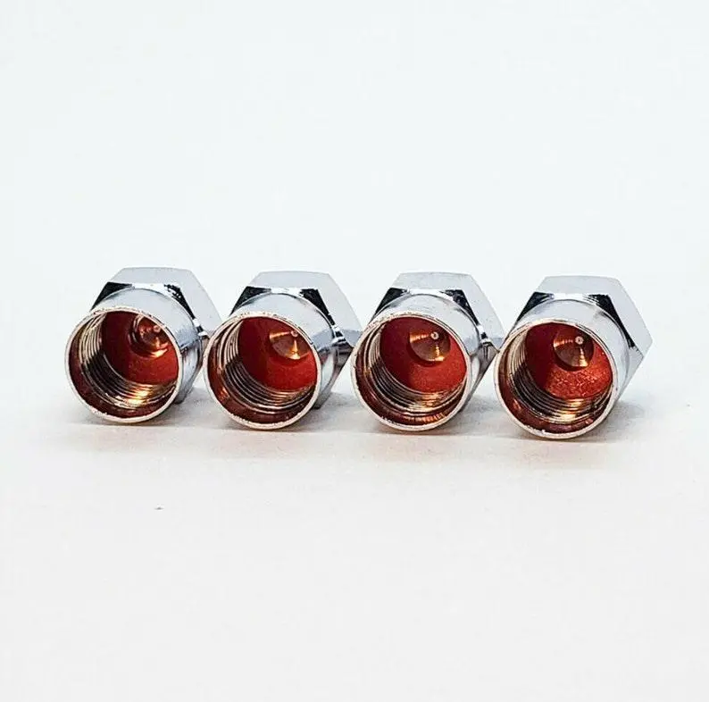 Dark Green N2 Nitrogen Tire Valve Caps - Chrome Coated - Universal 2