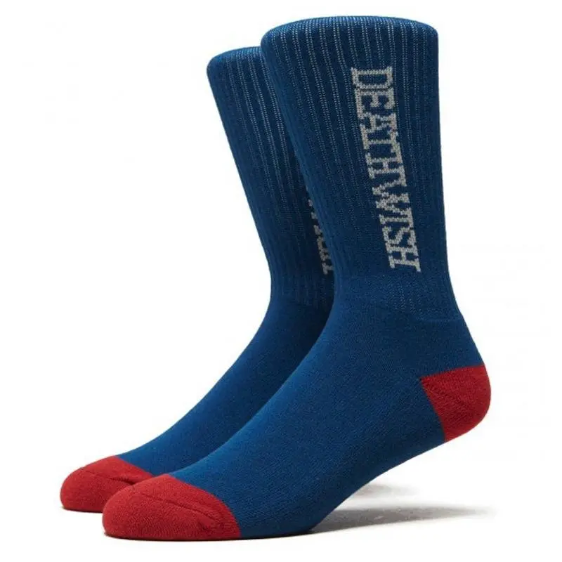 Deathwish Antidote Ribbed Crew Navy/Red Socks 1Pr 1