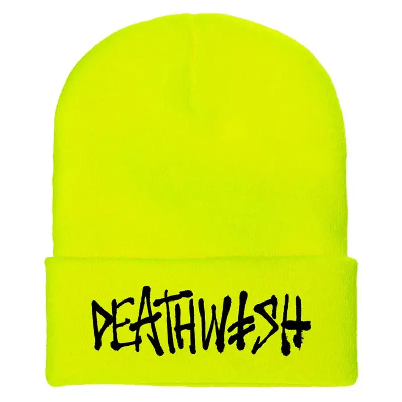 Deathwish Skateboards Og Deathspray Safety Green Beanie 1