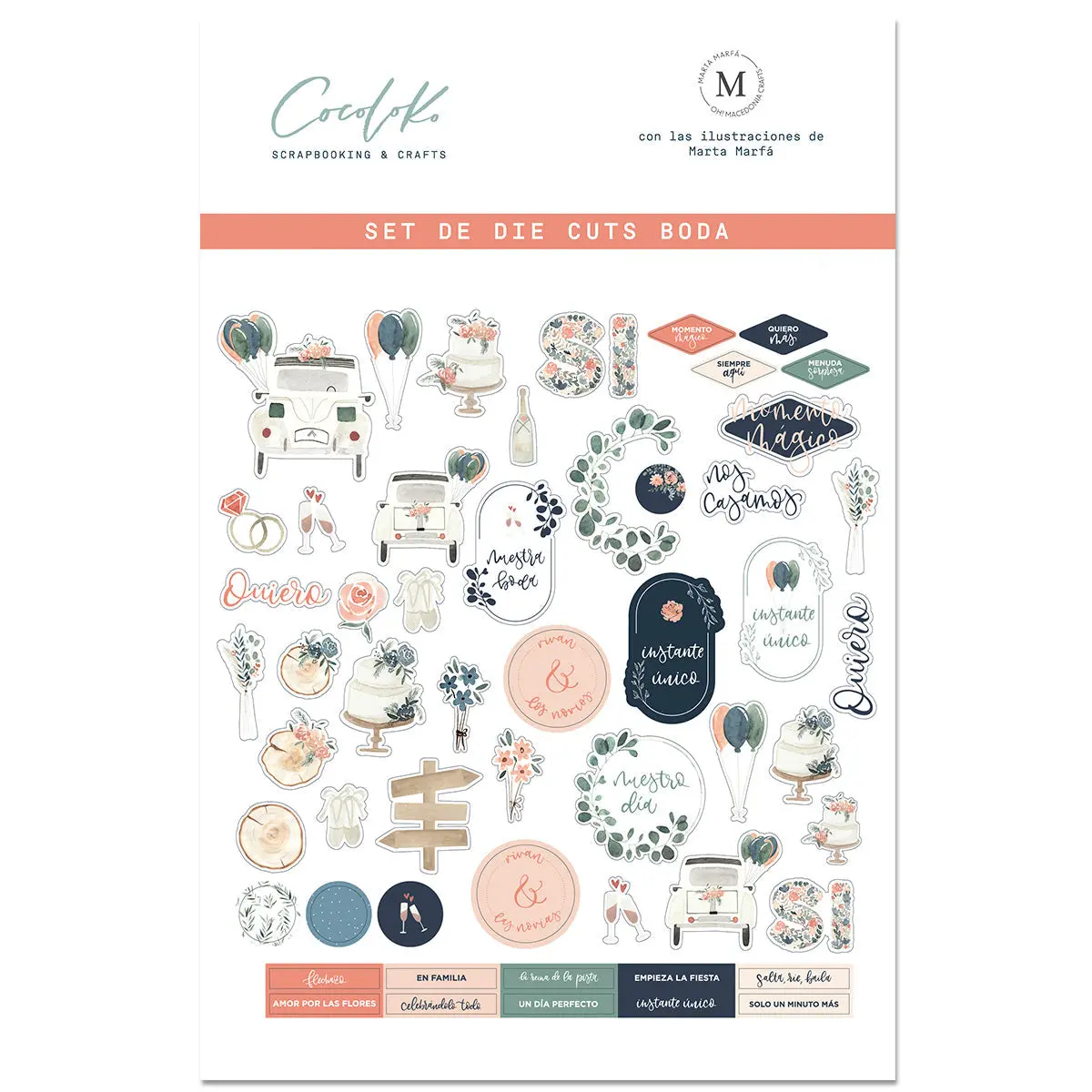 Set De Die Cuts Palabras/Boda Amore 1