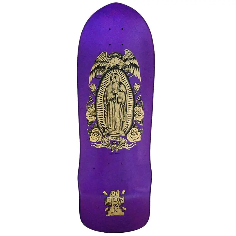Dogtown 10" X 30.25" Jesse Martinez Guadalupe 1987 Purple Flake/ Gold Metallic Skateboard Deck 1