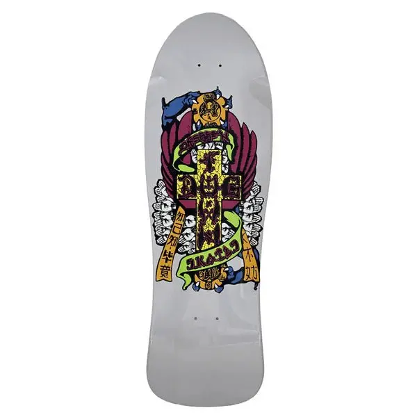 Dogtown 10.053" X 30.659" Eric Dressen Hands 80S Reissue Cool Grey/Blue Pearl Skateboard Deck 1