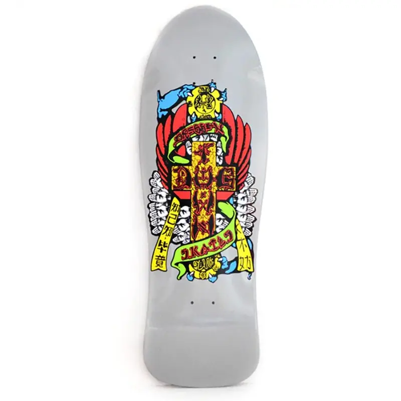 Dogtown 10.125" X 30.325" Eric Dressen Hands 80S Reissue Warm Grey Dip Skateboard Deck 1