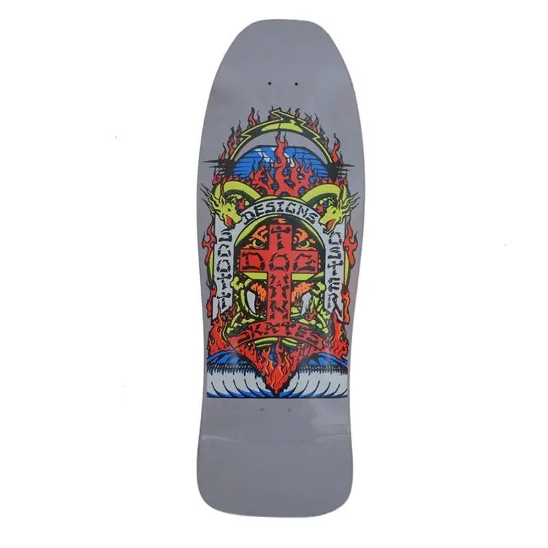 Dogtown 10.361" X 30.754" Scott Oster 80S Reissue (Cool Grey Full Dip) Skateboard Deck 1