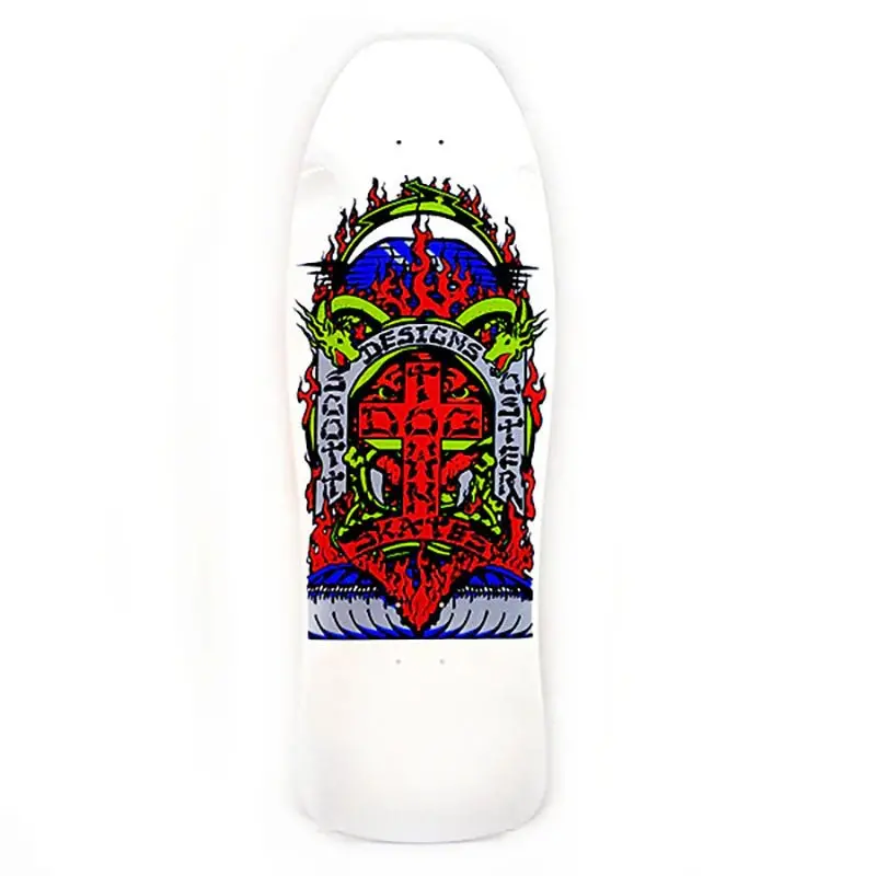Dogtown 10.361" X 30.754" Scott Oster 80S Reissue White Dip Skateboard Deck 1