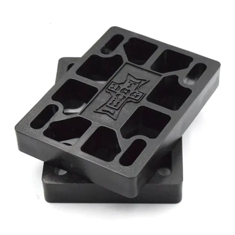 Dogtown 1/4" (Black) Hard Skateboards Riser Pads 2Pk 1