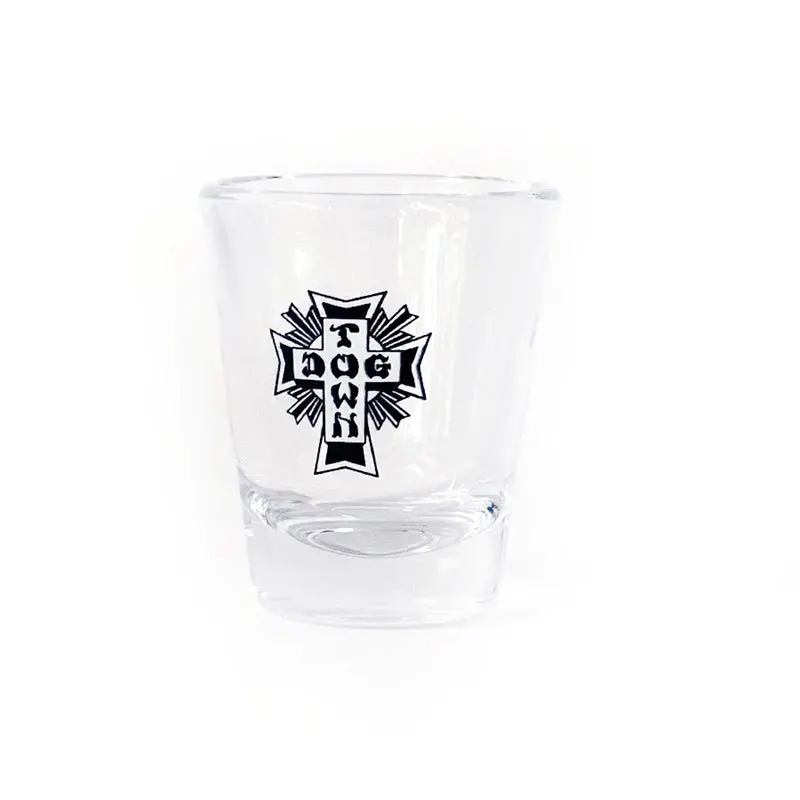 Dogtown 2Oz Cross Logo Clear/Black Shot Glass 1