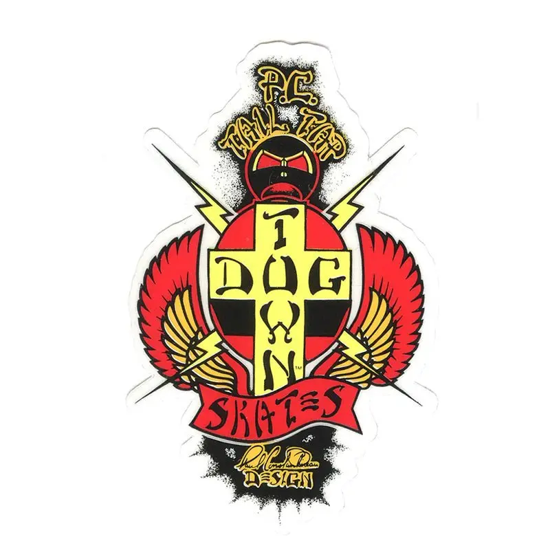 Dogtown 4" (Large) Og Pc Tail Tap 70S Sticker 1