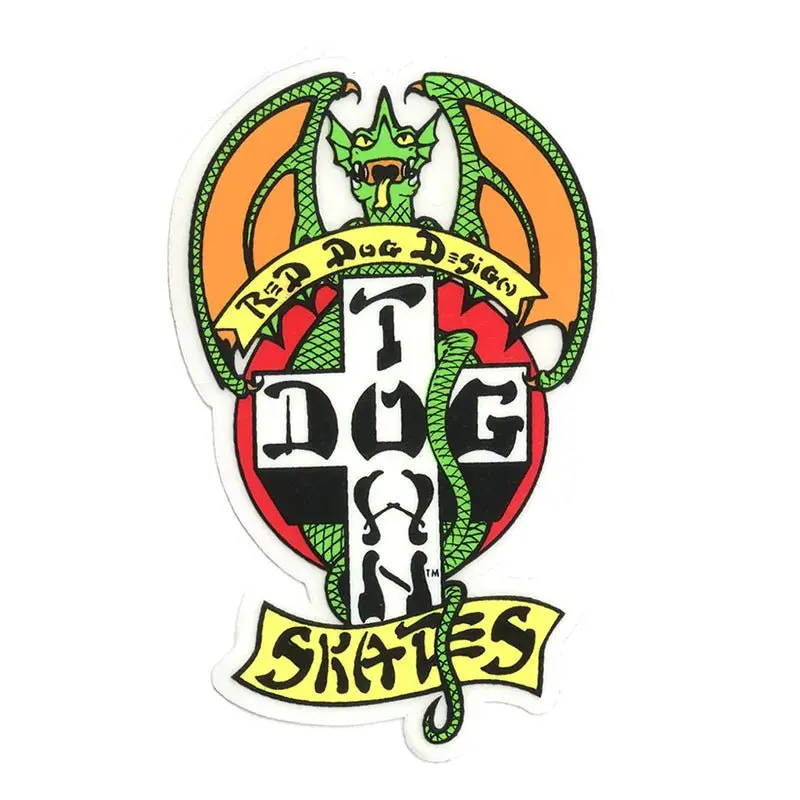 Dogtown 4" (Large) Og Red Dog 70S Sticker 1