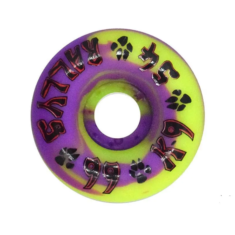 Dogtown 54Mm X 99A K-9 Rallys Purple / Yellow Swirl Skateboard Wheels 4Pk 1