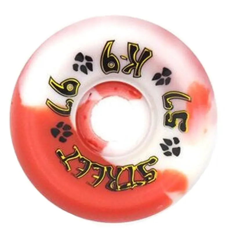 Dogtown 57Mm X 97A K-9 80S Street Red / White Swirl Skateboard Wheels 4Pk 1