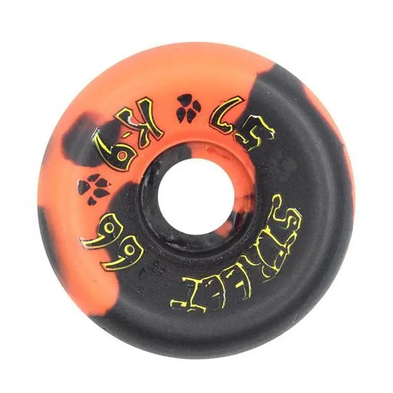 Dogtown 57Mm X 99A K-9 80'S Street Orange/Black Swirl Skateboard Wheels 4Pk 1