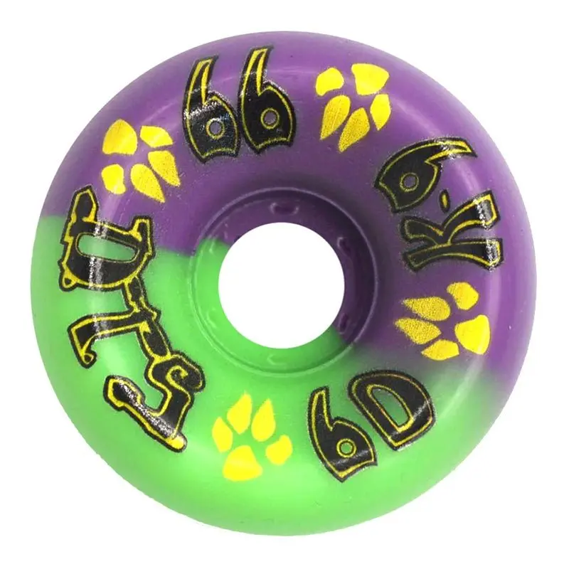Dogtown 60Mm 99A K-9 80S Neon Purple/Neon Green Skateboard Wheels 4Pk 1