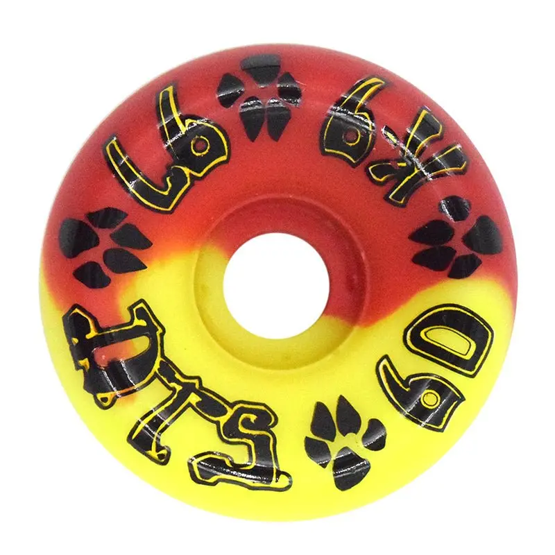 Dogtown 60Mm X 97A K-9 80S Red / Yellow Swirl Skateboard Wheels 4Pk 1