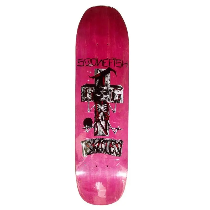 Dogtown 8.25" X 32.2" Stone Fish Pool Purple Stain Skateboard Deck 1