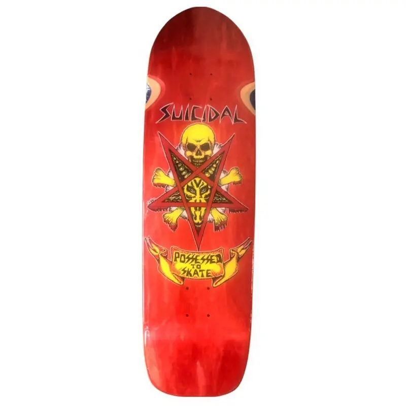 Dogtown 9" X 32.825" Suicidal Skates Possessed To Skate Pool Red Stain Skateboard Deck 1