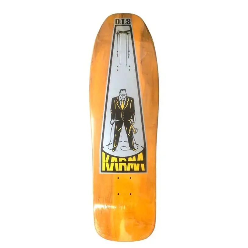 Dogtown 9.625" X 32.375" Karma Tsocheff Puppet (Orange Stain) Skateboard Deck 1