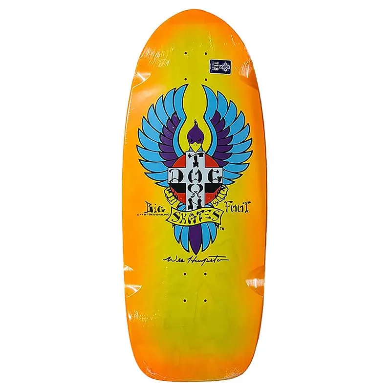Dogtown Big Foot Og 70'S Rider Deck 11.878" X 30.546" Transparent Fluorescent Yellow / Transparent Orange Fade 1