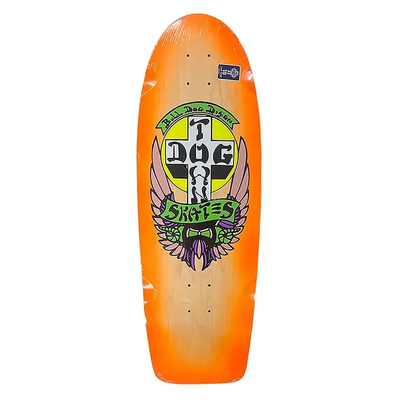 Dogtown Bull Dog Og 70S Classic Deck 10" X 29.622" Natural / Transparent Fluorescent Orange Fade 1