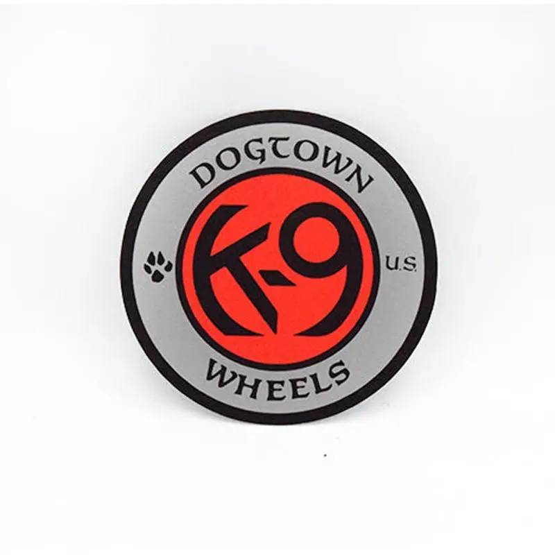 Dogtown K-9 Wheels Silver/Red 3" Sticker 1