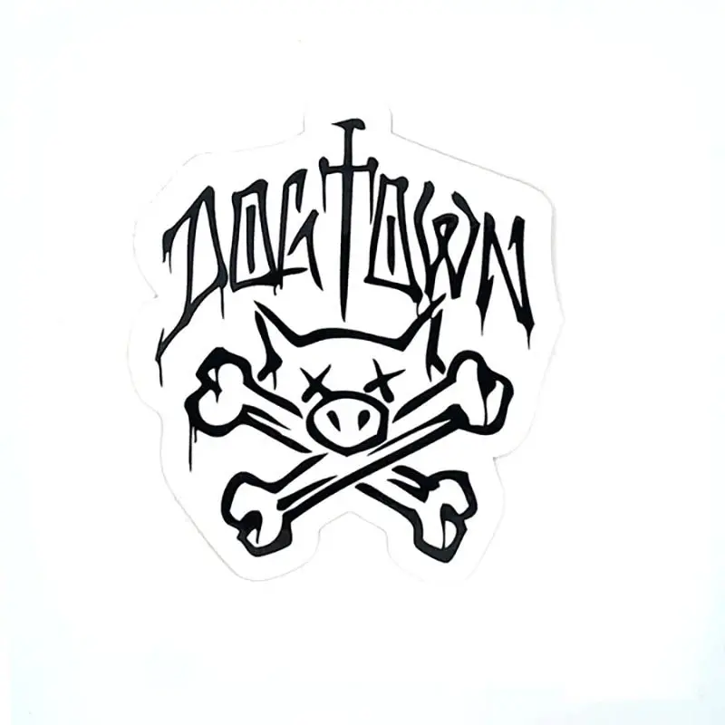 Dogtown Skateboard 3.5" Pig And Crossbones Sticker 1