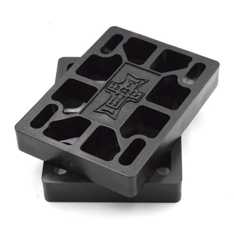 Dogtown 3/8" (Black) Hard Skateboards Riser Pads 2Pk 1