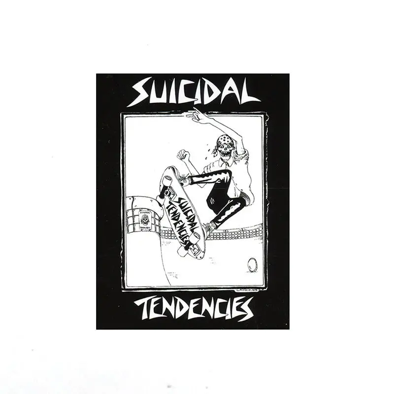 Dogtown Skateboards 3-1/4" X 4-1/4" Black Suicidal Tendencies Pool Skater Sticker 1