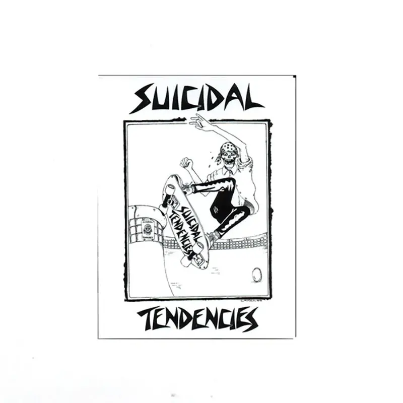 Dogtown Skateboards 3-1/4" X 4-1/4" White Suicidal Tendencies Pool Skater Sticker 1