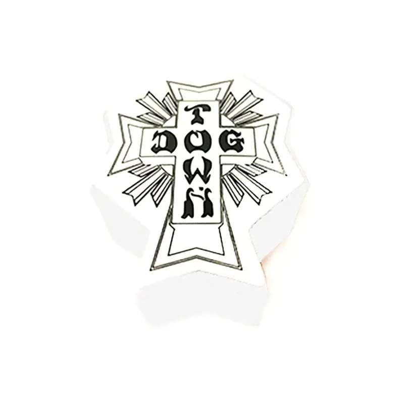 Dogtown Skateboards 3" Cross Logo White Curb Wax 1