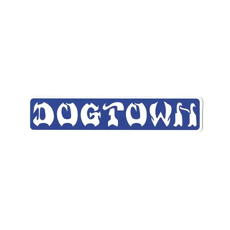 Dogtown Skateboards 4" Bar Logo Blue/White Sticker 1
