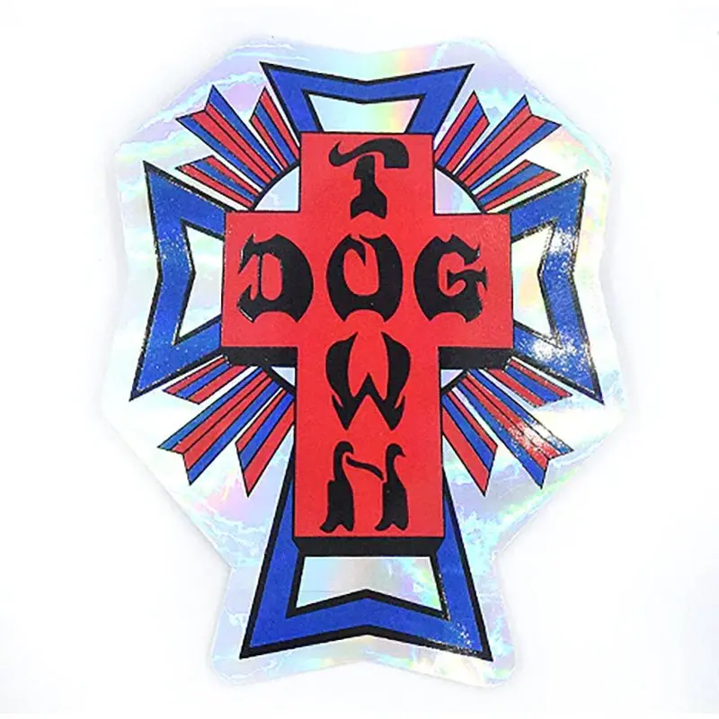 Dogtown Skateboards 4" Usa Cross Logo Hologaphic Sticker 1