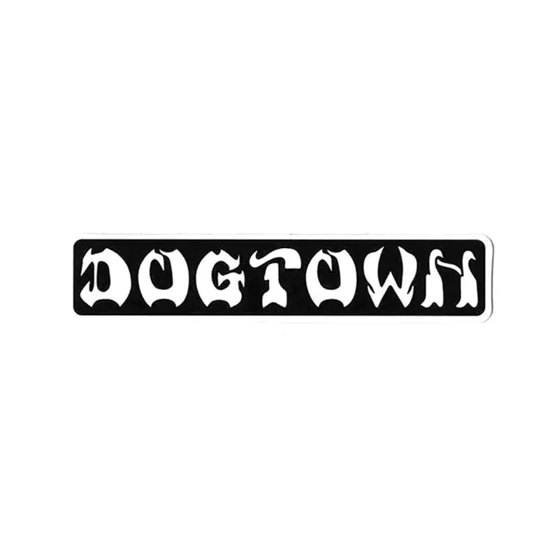 Dogtown Skateboards 4" X .75" Bar Logo Black/White Sticker 1