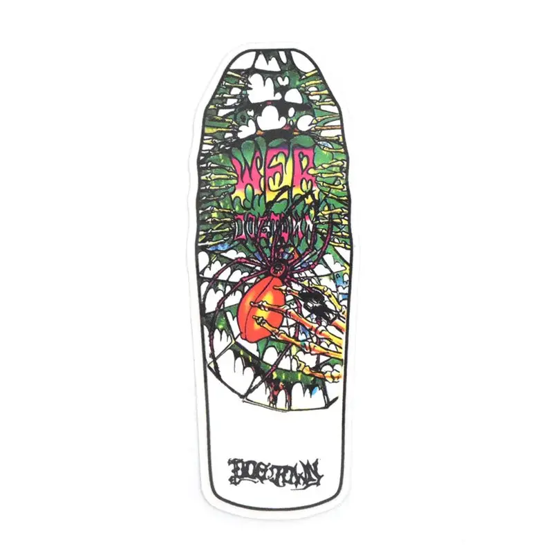 Dogtown Skateboards 4.5" White Web Sticker 1