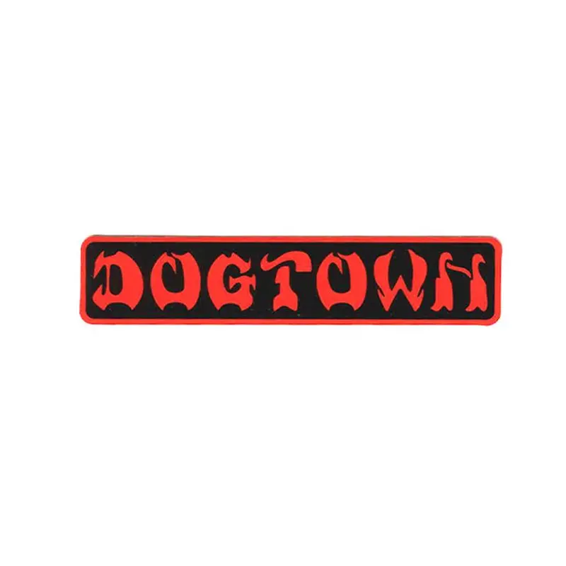 Dogtown Skateboards 8" X 1.5" Bar Logo Black/Red Sticker 1