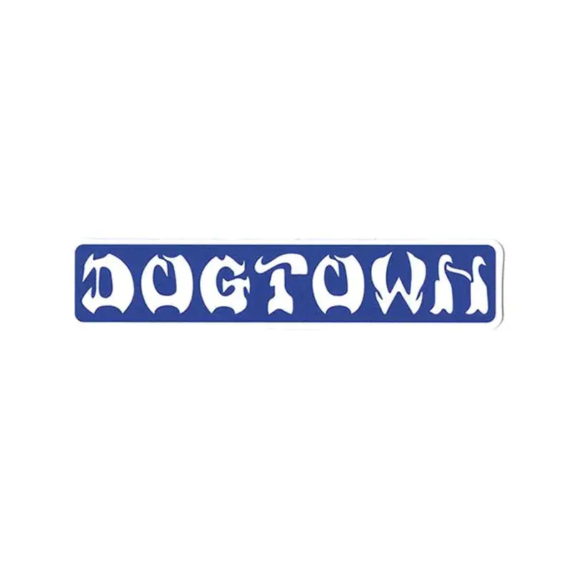Dogtown Skateboards 8" X 1.5" Bar Logo Blue/White Sticker 1