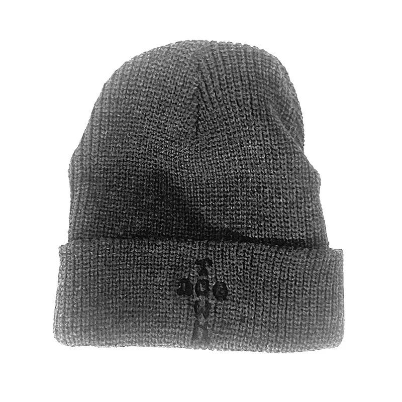 Dogtown Skateboards Cross Letters Charcoal Grey Beanie 1