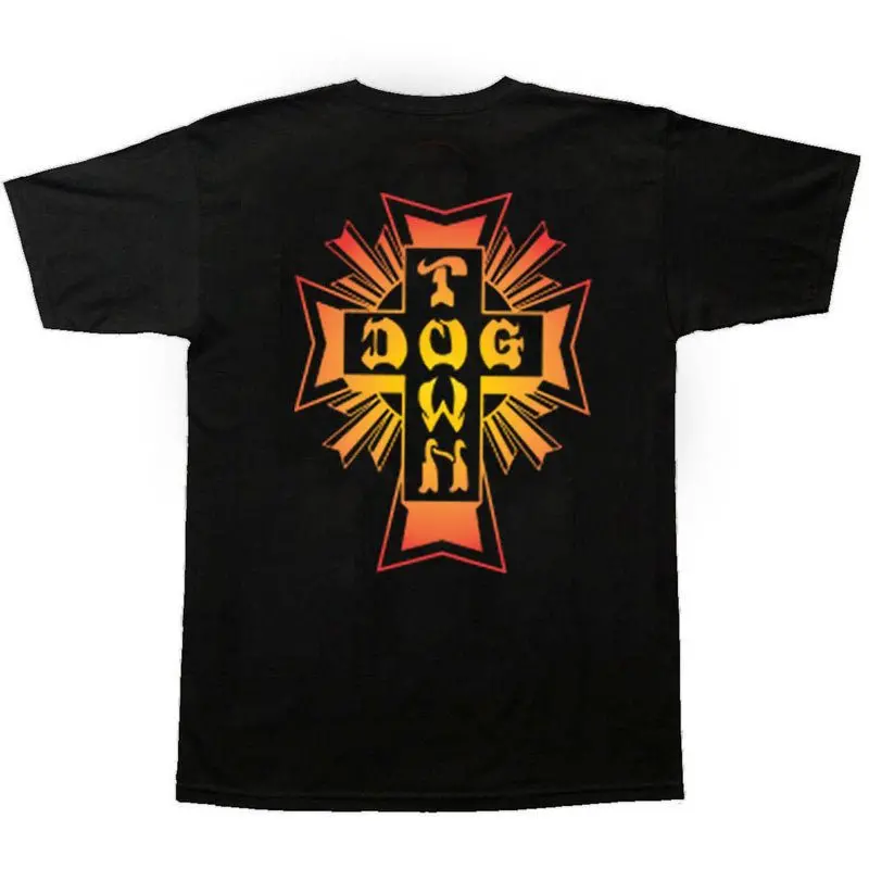 Dogtown Skateboards Cross Logo Color Fade T-Shirts 1