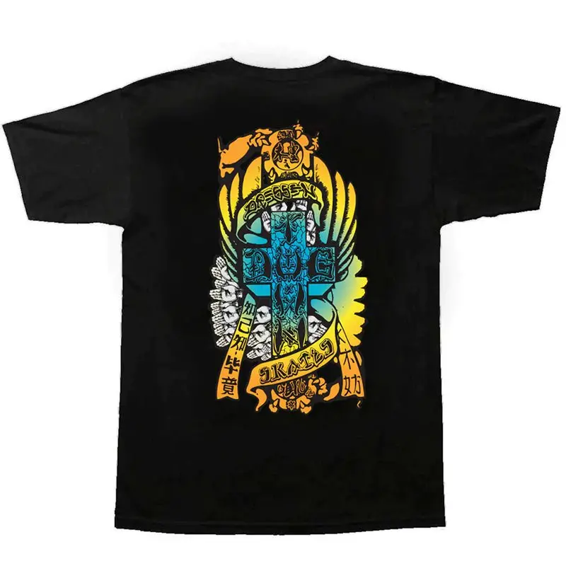 Dogtown Skateboards Eric Dressen Hands Fade Black T-Shirts 1